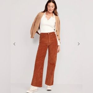 NWT Extra High Sky-Hi Wide Leg Secret Smooth Pocket Corduroy Pants-Size 6